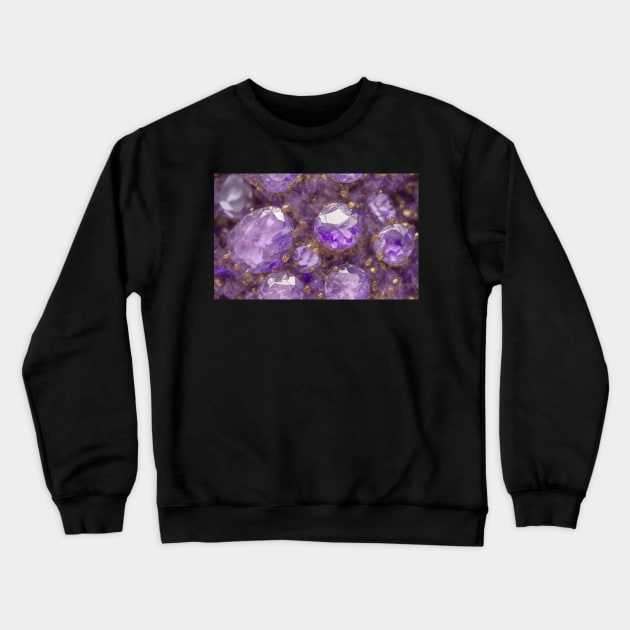 Seamless Amethyst Texture Crewneck Sweatshirt by newdreamsss